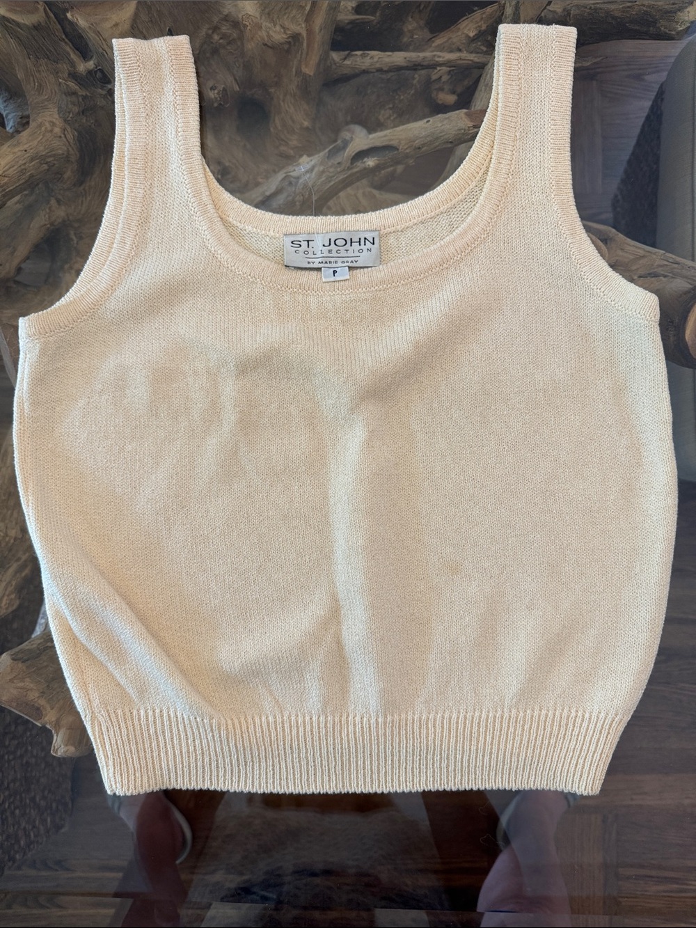 St.John collection tank top cream color size petite